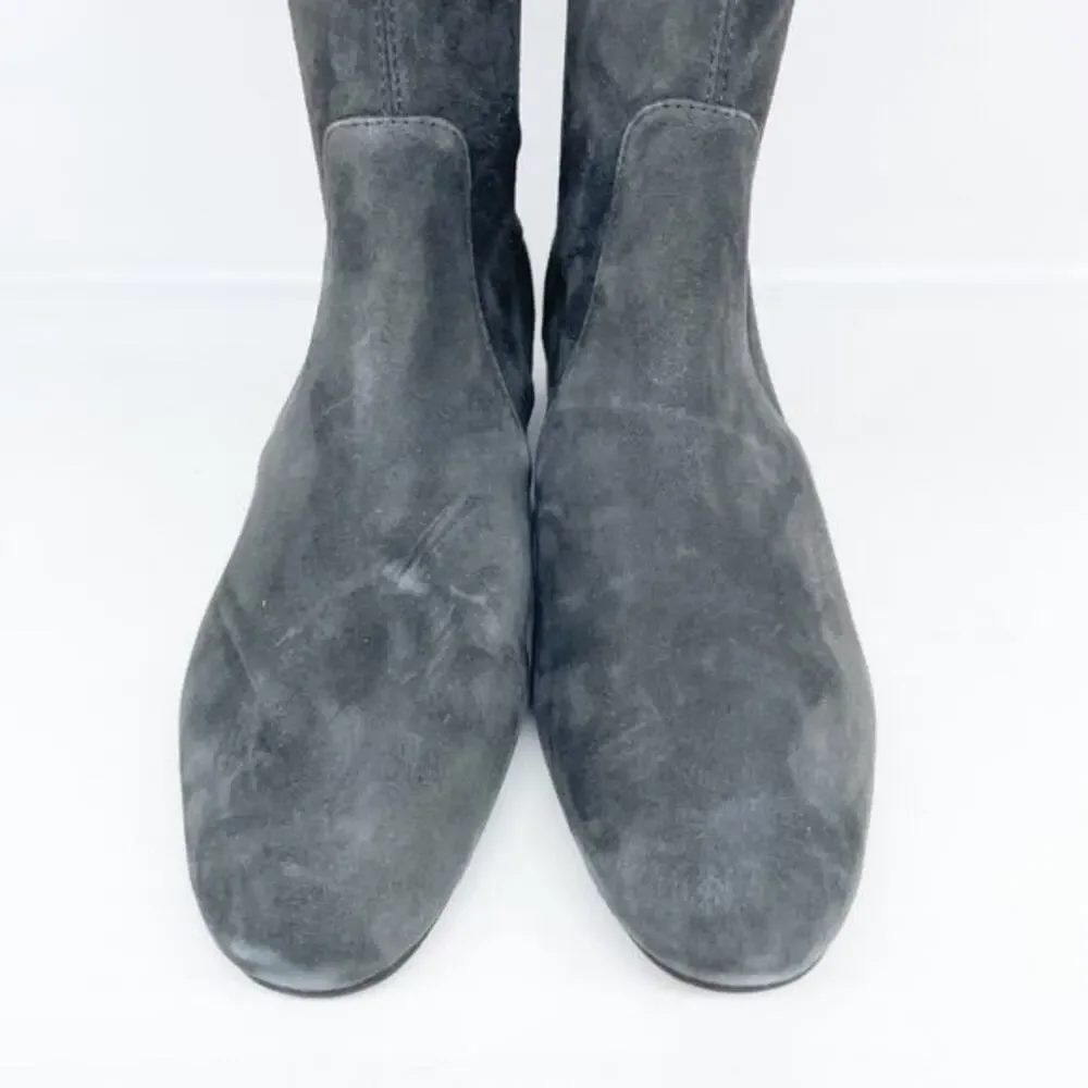 Stuart Weitzman Women's Low Land Over The‎ Knee Boots Black Suede Size 7B